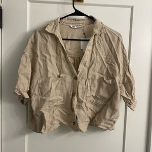 NWT Zara button up top